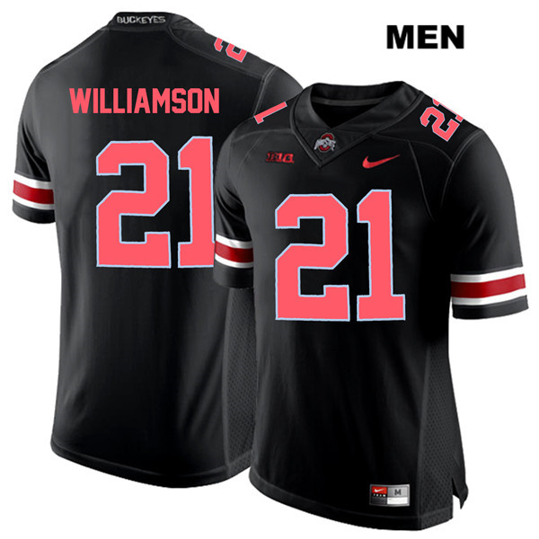 Ohio State Buckeyes Men's Marcus Williamson #21 Red Number Black Authentic Nike College NCAA Stitched Football Jersey JS19T78XI